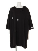 ダメージ裏毛ワンピ/ブラック