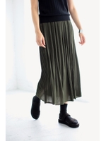 【AZUL by moussy】ジョーゼットプリーツマキシスカート/BLK