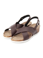 ◆クロスサンダル/ダークブラウン(043)