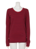 スタースタッズ指穴ロンT/レッド