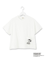 ポケット刺しゅう半袖カットソー(スヌーピー)/カーキ(027)