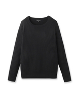 [L]サイド切り替えリブニット/ホワイト(001)