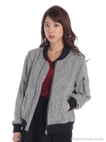 ツイードMA-1ジャケット/ハイ