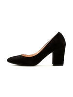 スエードチャンキーヒール/ワイン(070)