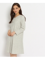 [L]ネップAラインワンピース/ブラック(019)