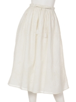 【Aunt Marie's】花柄コットンレーススカート/NAT