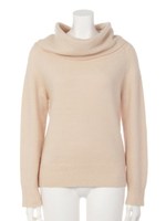 ワイドリブニット/ベージュ