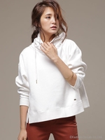 Couture-line（クチュールライン）裏毛ワイドパーカープルオーバー/ホワイト