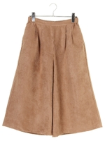 ・スウェードガウチョパンツ/ネイビー