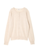 イタリーウールベーシックラウンドネックカーディガン/グリーン(140)