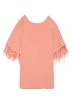 フェザー付きワンピース/PNK