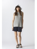 【AZUL ENCANTO】【山城葉子コラボ商品】アクリル畦編チュニックPO/T.GRY