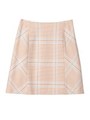 チェック台形スカート/ベージュ