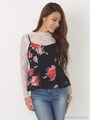 プチハイネックレースTOP/WHT