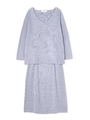 ワイドリブニットセットアップワンピース/ブルー(110)