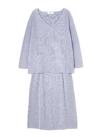 ワイドリブニットセットアップワンピース/ブルー(110)