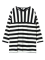 CROSS STRIPED TOP/ホワイト
