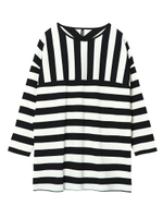 CROSS STRIPED TOP/ホワイト