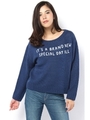 【AZUL by moussy】SPECIAL DAY刺繍長袖Kプルオーバー/NVY
