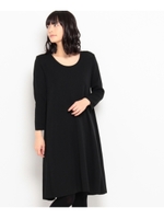 ボリュームニットワンピース/グリーン(022)