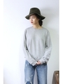 【AZUL by moussy】裏毛バックヘム長袖プルオーバー/T.GRY