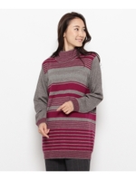 ランダムボーダーラメニット/ネイビー(393)