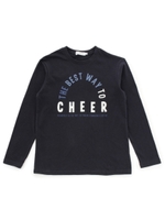 CHEERアーチロゴ長袖Tシャツ/ブルー系(094)