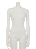 Basicリブ クルーネックニット【佐田真由美さん着用！mook本掲載アイテム】/ブラウン