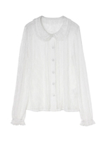 レースブラウス/ホワイト