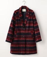 シャギーチェックチェスターコート