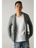 【AZUL by moussy】ミラノリブテーラードジャケット/GRY