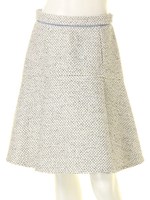 ツイードフレアミニスカート/ライトブルー