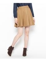 ツイルストレッチフレアスカート/キャメル(041)