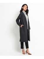 ノーカラーチェスターコート/ブラウン(042)