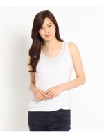 ビーズデザインタンクトップ/ライトグレー(011)