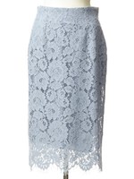 レースタイトスカート/ブラウン