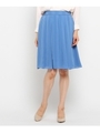 サテンストライプタックスカート/ライトブルー(391)