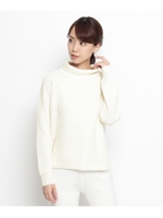 ウール混ワイドリブニット/ホワイト系(002)