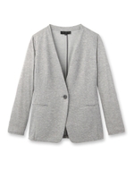 カーディガン風カラーレスジャケット/グレー(012)