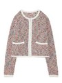 カラフルツイードニットカーデ/PNK