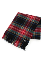 チェックマフラー/ワインレッド(063)