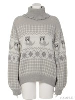 MY KITTY KNIT/HEATHER GRAY