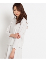 [S]ウール切り替えカットソー/ブラック(019)