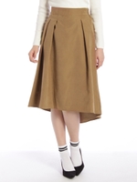 ピーチアシメロングスカート/グレー