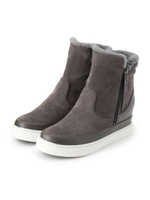 フェイクレザーファーミドルシューズ/チャコールグレー(614)