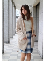 ムートンニットカーデ/グレー(020)