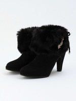 ルミエラパンショートブーツ/クロ