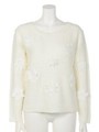 PATCHWORKレースknit TOP/L/PNK