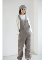 【AZUL by moussy】フェイクスエードサロペット/GRY