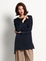 スリット入りワンピース/BLACK